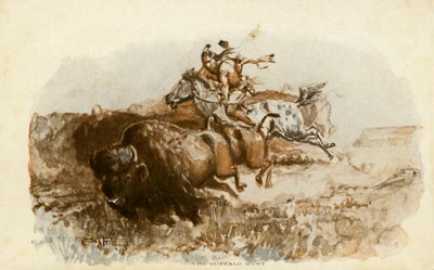 La caza del búfalo de Charles Marion Russell