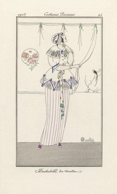 Déshabillé du matin, de Costumes Parisiens, pub.1913 de Charles Martin