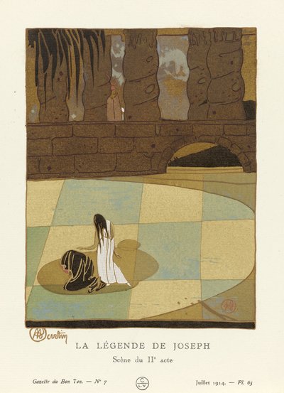 La Leyenda de José. Escena del segundo acto de La Gazette du Bon Ton, pub. 1914 de Charles Martin