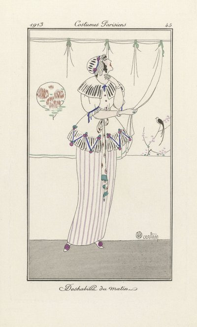 Vestido de Mañana, de Costumes Parisiens, pub. 1913 de Charles Martin