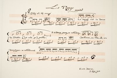 Partitura Musical para Le Tango, de Deportes y Diversiones, pub. 1914 de Charles Martin