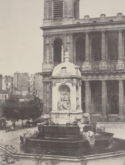 Fuente en St. Sulpice, 1851 de Charles Marville