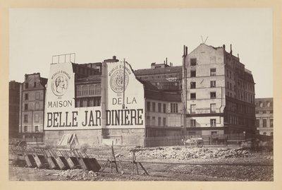 La Belle Jardinère: la tienda de la calle de la Cité durante su demolición, París de Charles Marville