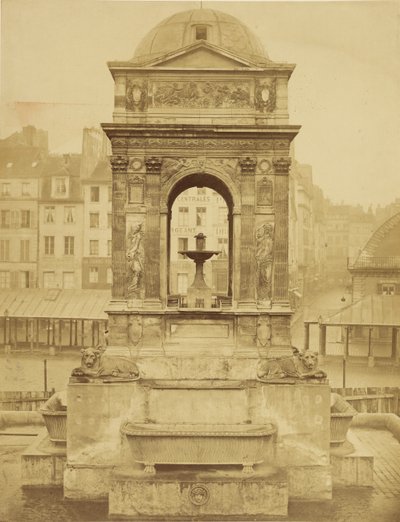 La fachada de la Fuente de los Inocentes, París de Charles Marville