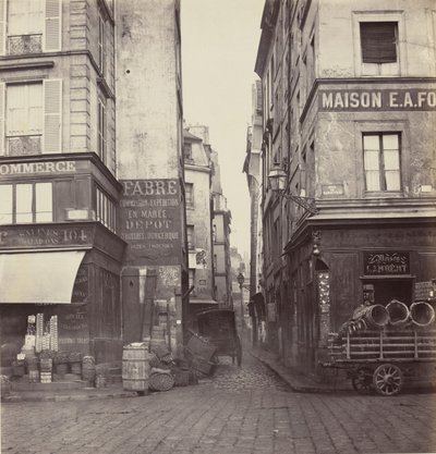 Rue Mondétour, de la rue Rambuteau, 1860s-70s de Charles Marville