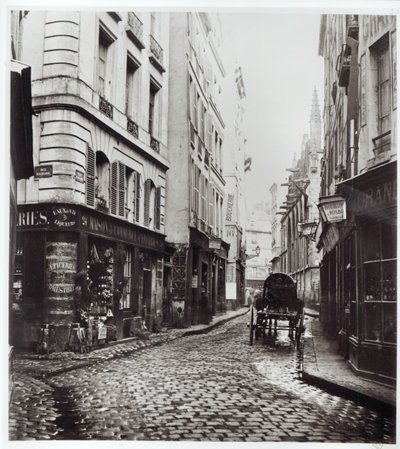Rue Saint-Severin, desde la Rue de la Harpe, París, 1858-78 de Charles Marville