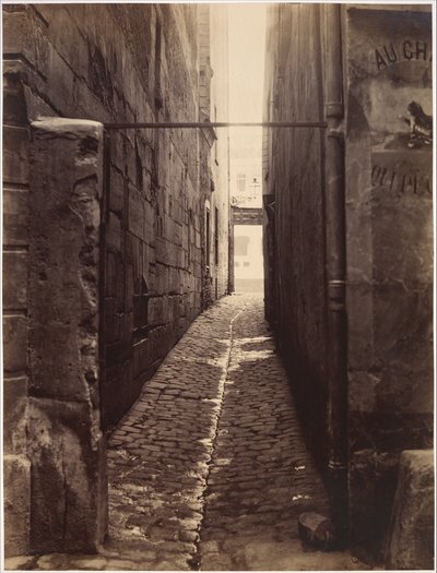 Rue du Chat-qui-Pêche (desde la Rue de la Huchette) de Charles Marville