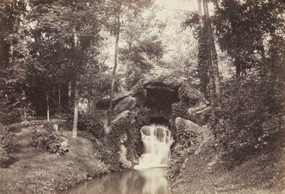 View of the Small Grotto toward the Deer Pond, Bois de Boulogne de Charles Marville
