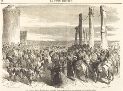Las tropas austro-prusianas entrando en Hamburgo de Charles Maurand after Godefroy Durand