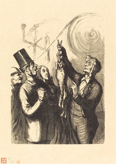 Exposición universal: El fabricante de sombreros de fieltro de Charles Maurand after Honoré Daumier