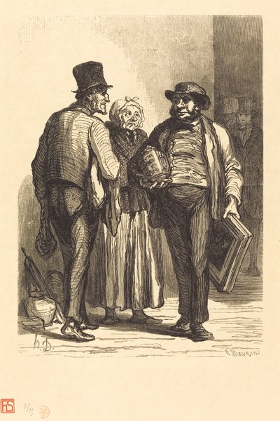 El Hotel de los Comisarios: Los Comerciantes de Charles Maurand after Honoré Daumier