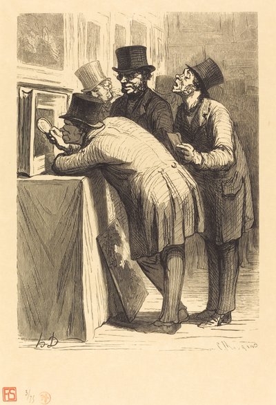 El hotel de ventas: El aficionado de Charles Maurand after Honoré Daumier