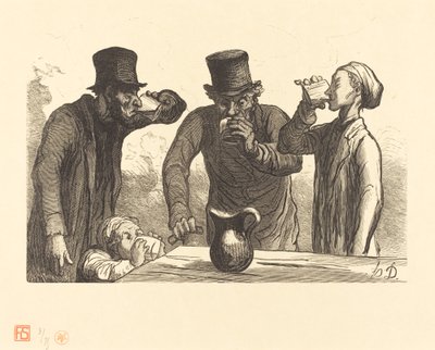 Fisiología del Bebedor: las cuatro edades de Charles Maurand after Honoré Daumier