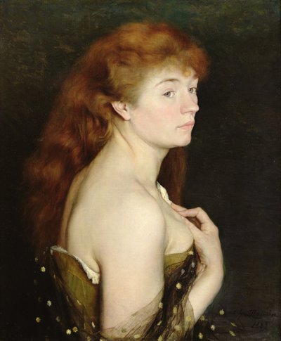 Retrato de una Joven Pelirroja, 1889 de Charles Maurin