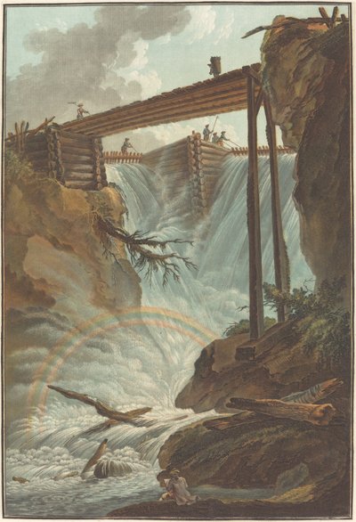 Caída de la Tritt en el valle de Muhlethal de Charles Melchior Descourtis