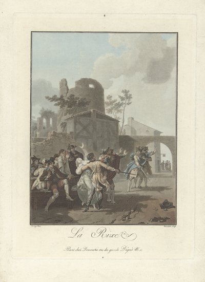 El argumento La Rixe (título sobre objeto) de Charles Melchior Descourtis