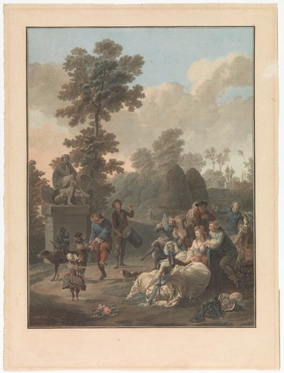 Cuatro escenas de la vida del pueblo
La pandereta
Le Tambourin
Cuatro escenas de género de la vida del pueblo (título de la serie) de Charles Melchior Descourtis