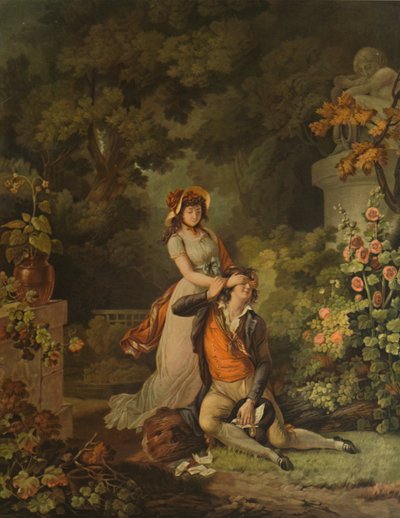 El amante sorprendido, 1798, 1913 de Charles Melchior Descourtis