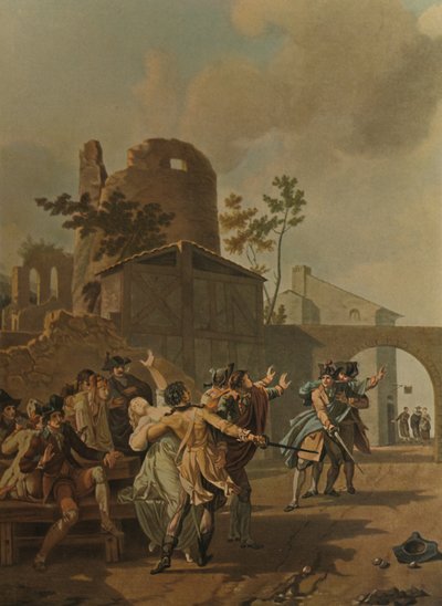 La Rixe, La pelea, c. 1780, 1913 de Charles Melchior Descourtis