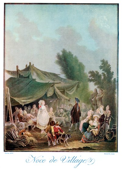 Noce de Village, siglo XVIII, 1910 de Charles Melchior Descourtis