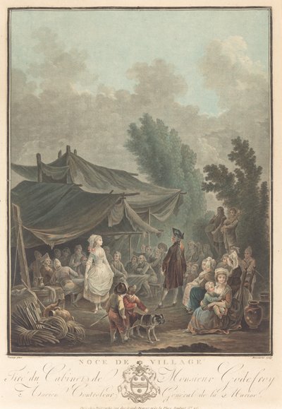 Boda de pueblo, 1785 de Charles Melchior Descourtis