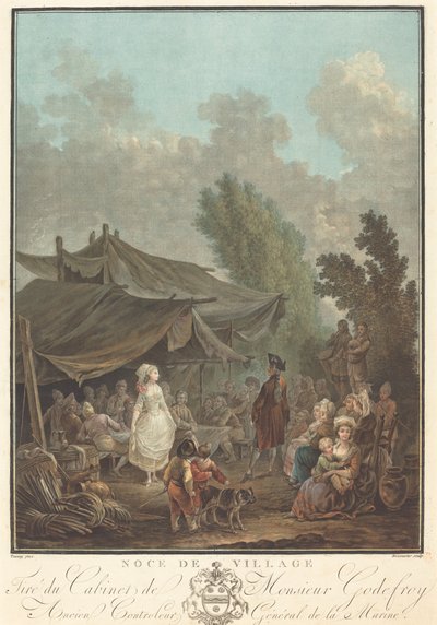 Boda de aldea, 1785 de Charles Melchior Descourtis