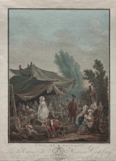 Boda en el pueblo de Charles Melchior Descourtis