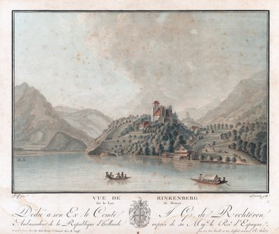Vista desde Rinkenberg del lago Brenz de Charles Melchior Descourtis