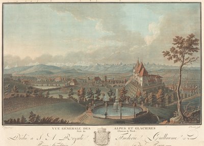 Vista General de los Alpes y Glaciares de Charles Melchior Descourtis