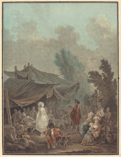 Boda de aldea de Charles Melchior Descourtis after Nicolas Antoine Taunay