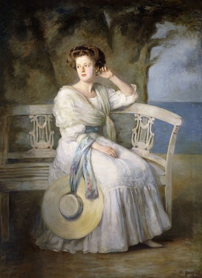 Retrato de una Dama con Vestido Azul de Charles Mendelssohn Horsfall