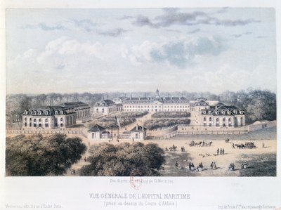 Vista general del Hospital Marítimo en Rochefort de Charles Mercereau