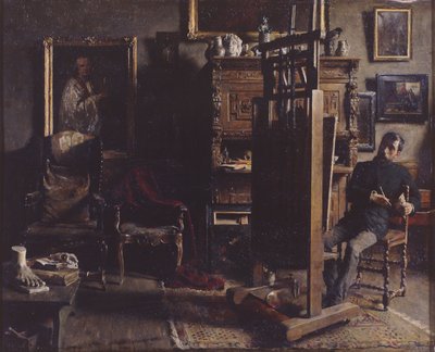 El estudio del pintor Jules Lambeaux de Charles Mertens
