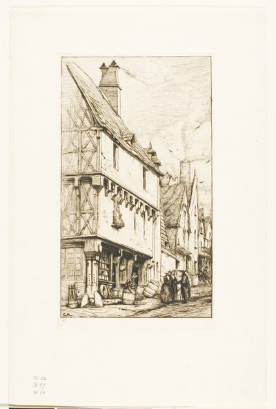 Una casa antigua en Bourges de Charles Meryon