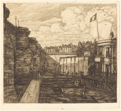 Bain-froid chevrier, llamado "de la Escuela" de Charles Meryon