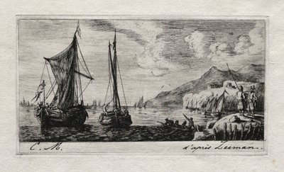 Barcos Calais - Flushing, 1850 de Charles Meryon