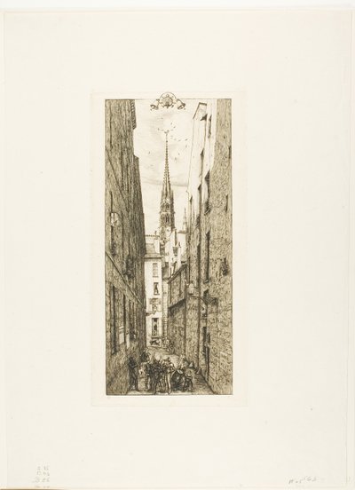 Calle Chantrey, París de Charles Meryon