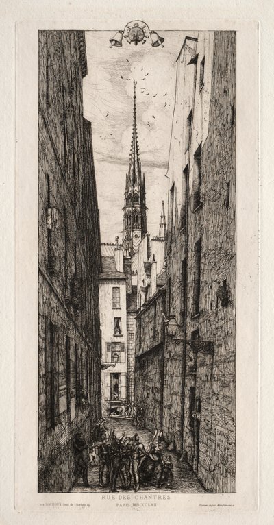 Calle Chantrey, París de Charles Meryon