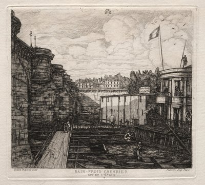 Establecimiento de baños fríos de Chevrier, París de Charles Meryon