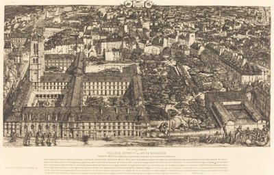 Collège Henri IV, París, o Lycée Napoléon (Colegio Enrique IV o Escuela Napoleón, París) de Charles Meryon
