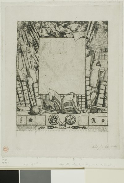 Diseño para un marco para el retrato de Armand Guéraud de Charles Meryon