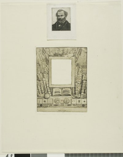 Diseño de un marco para el retrato de Armand Guéraud de Charles Meryon