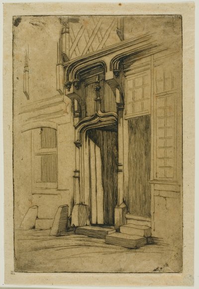 Entrada de un antiguo convento, en la rue Mirabeau, Bourges de Charles Meryon