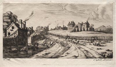 Entrada al Faubourg, Saint-Marceau, París, 1850 de Charles Meryon