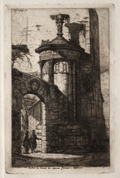 Entrada al Convento de los Capuchinos Franceses en Atenas, 1854 de Charles Meryon