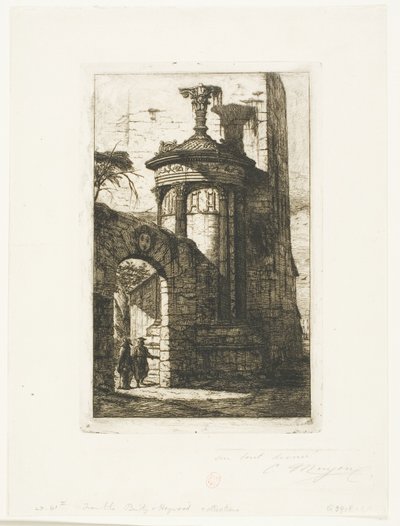 Entrada al Monasterio Capuchino Francés en Atenas de Charles Meryon
