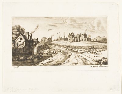 Entrada al suburbio de Saint-Marceau, París de Charles Meryon