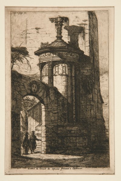 Entr?e du couvent des capucins fran?ais ? Atenas (Entrada al monasterio capuchino francés en Atenas) de Charles Meryon