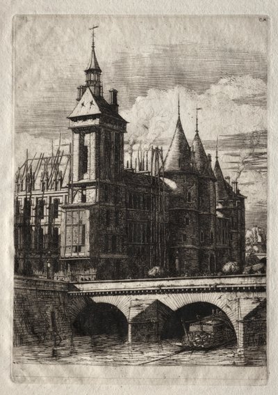 Aguafuertes de París: La torre del reloj de Charles Meryon
