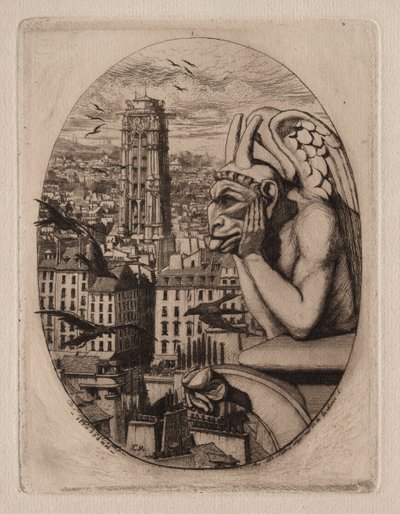 Grabados de París: La Gárgola de Charles Meryon